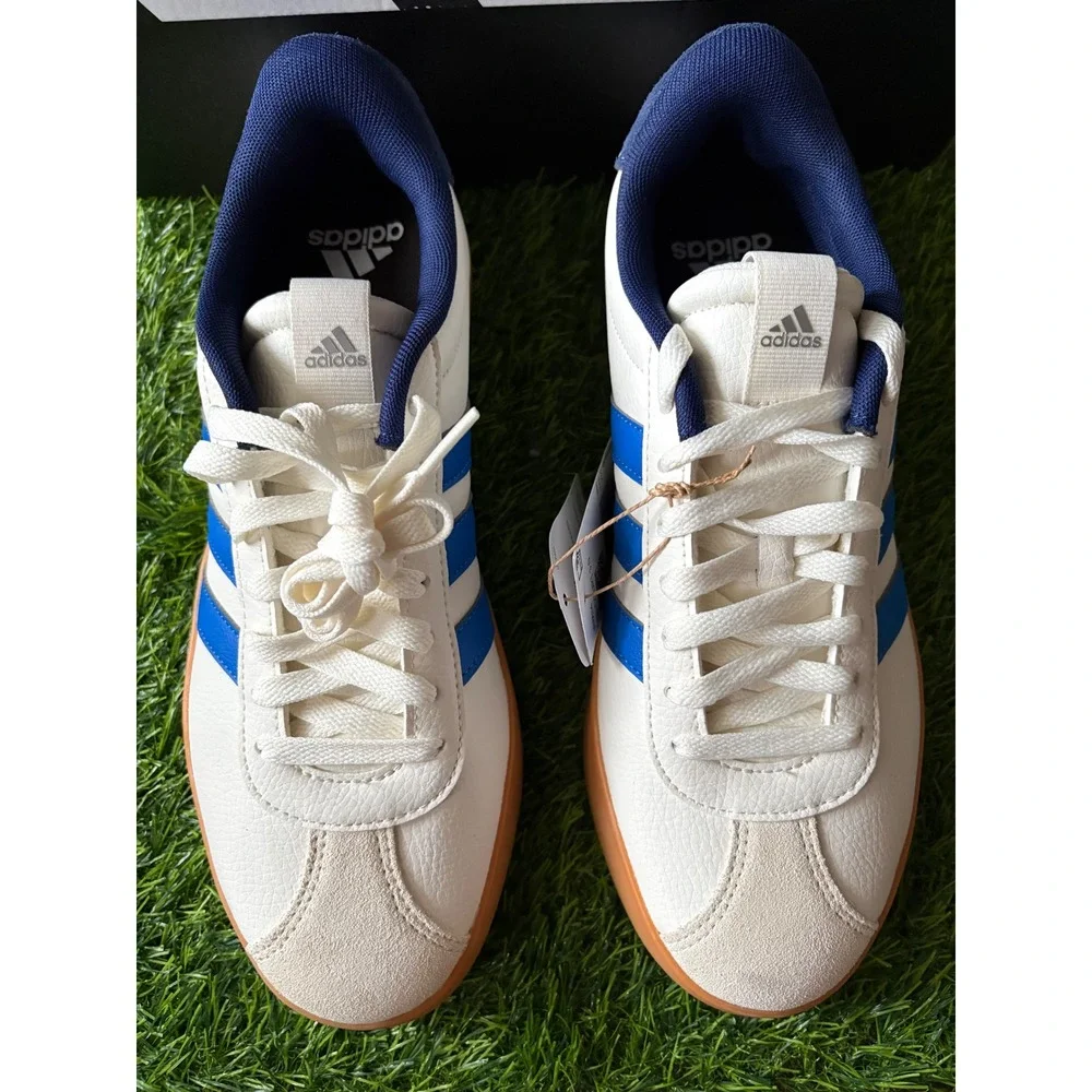 Adidas VL Court 3.0 Mens Size 9.5 Shoes White Royal Blue Gum Sole ID6285
